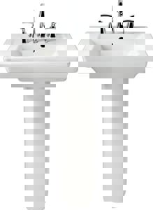 3H 4CC PED VC SINK WHIT